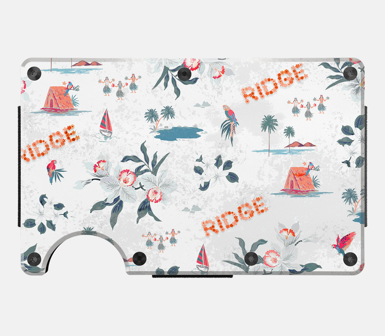 Ridge Wallet Aloha - Slim Minimalist RFID Blocking Front Pocket Wallet for Men - Perfect for Travel, Everyday Carry & Outdoor Adventures