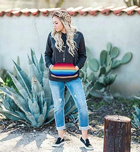 Women's Stylish Cut-Out Hoodie Sweatshirt with Serape Pocket - Cozy Pullover for Casual Wear, Gym & Outdoor Activities