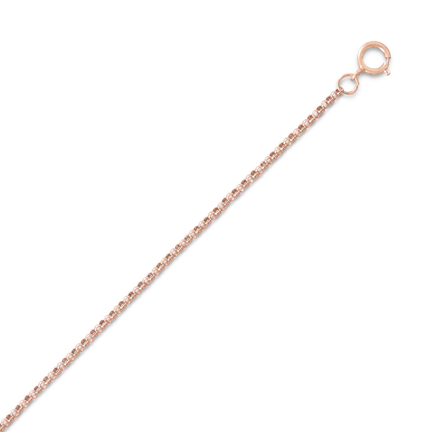 14K Rose Gold Filled Rolo Chain Necklace for Women - Dainty Layering Necklace, Gift for Her, Valentine's Day, Anniversary - Perfect for Everyday Wear & Special Occasions