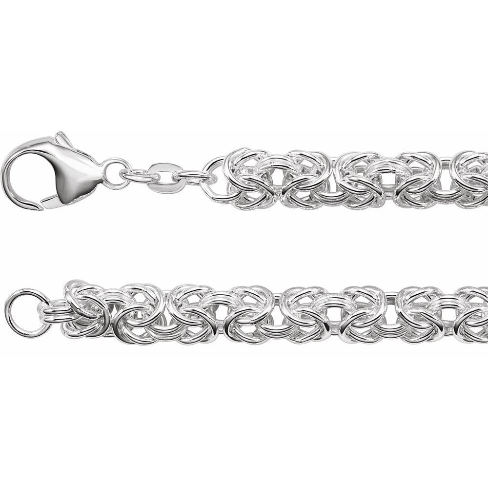 6mm Byzantine Chain Necklace for Women - 14K Gold Plated Stainless Steel Jewelry - Elegant Layering Necklace for Daily Wear, Gift Giving & Special Occasions