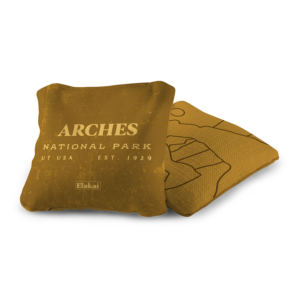Premium National Parks Arches Cornhole Bags Set - Durable Outdoor Bean Bags for Backyard Games, Tailgating & Camping - Perfect for National Park Enthusiasts & Outdoor Parties