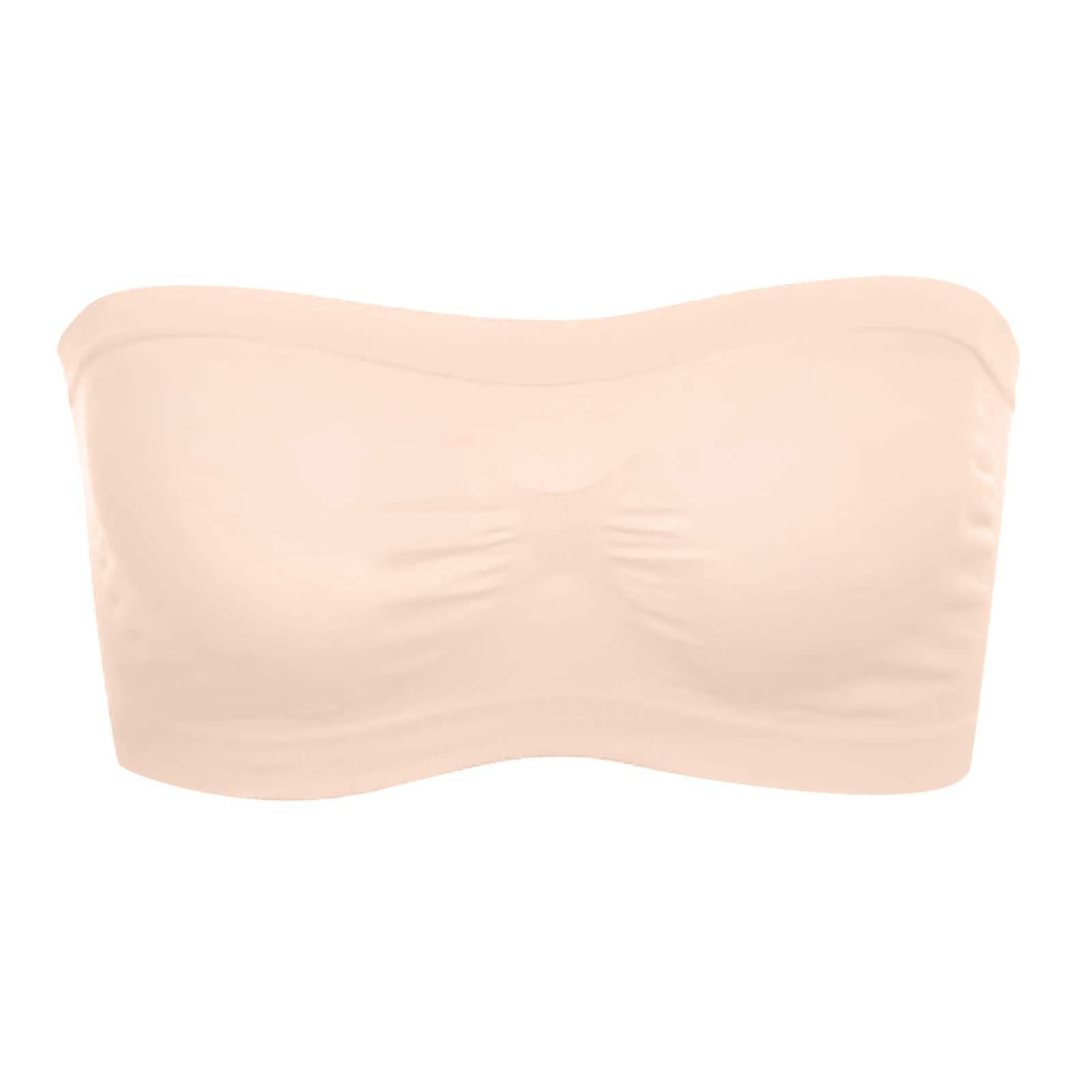 Strapless Bandeau Bra for Women - Seamless Stretchy Non-Padded Bralette, No Show Tube Top Bra | Perfect for Yoga, Beachwear & Layering Under Clothes