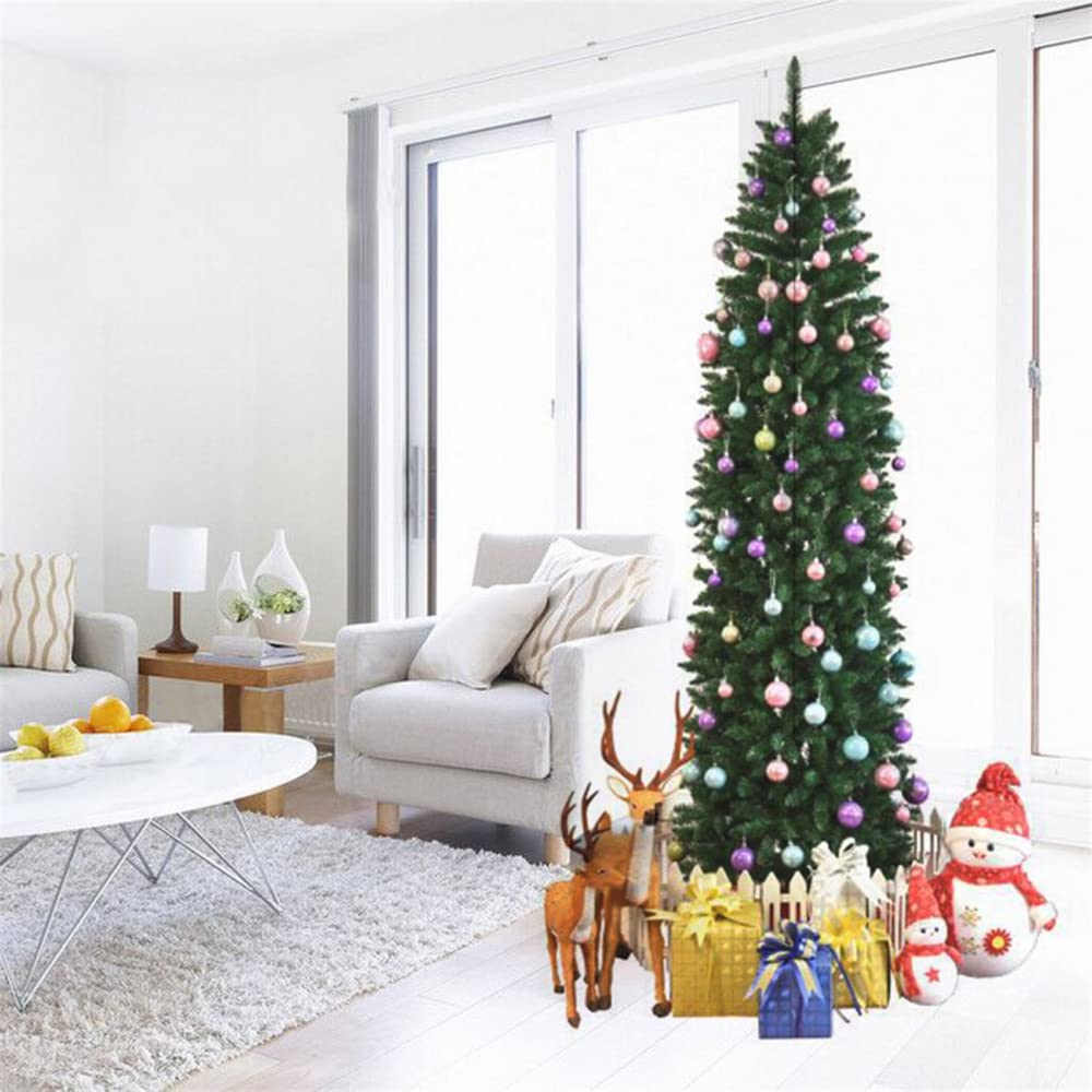 7.5ft Pointed PVC Christmas Tree with Pen Holder - Perfect for Holiday Decor, Office Gifts & Festive Home Decoration