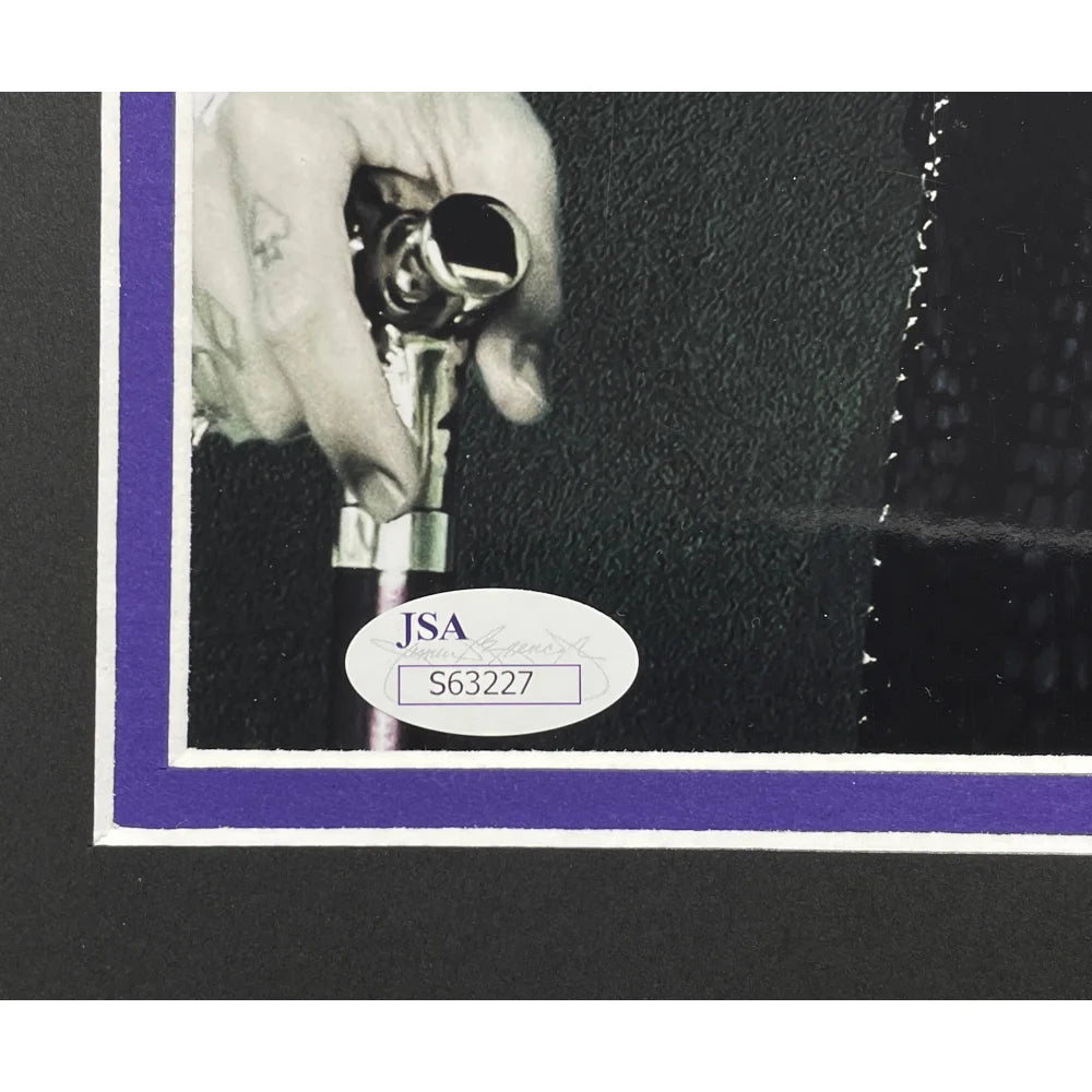 Jared Leto Autographed Suicide Squad Joker 11x14 Photo - Framed Collage with License Plate & JSA COA - Perfect for DC Fans, Movie Memorabilia Collectors & Home Theater Decor