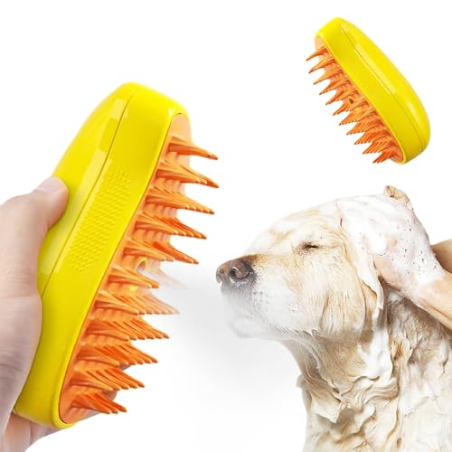3-in-1 Electric Cat Grooming Brush with Steam Function - Self Cleaning Pet Massage Comb for Removing Tangles & Loose Hair - Perfect for Daily Grooming & Relaxation at Home
