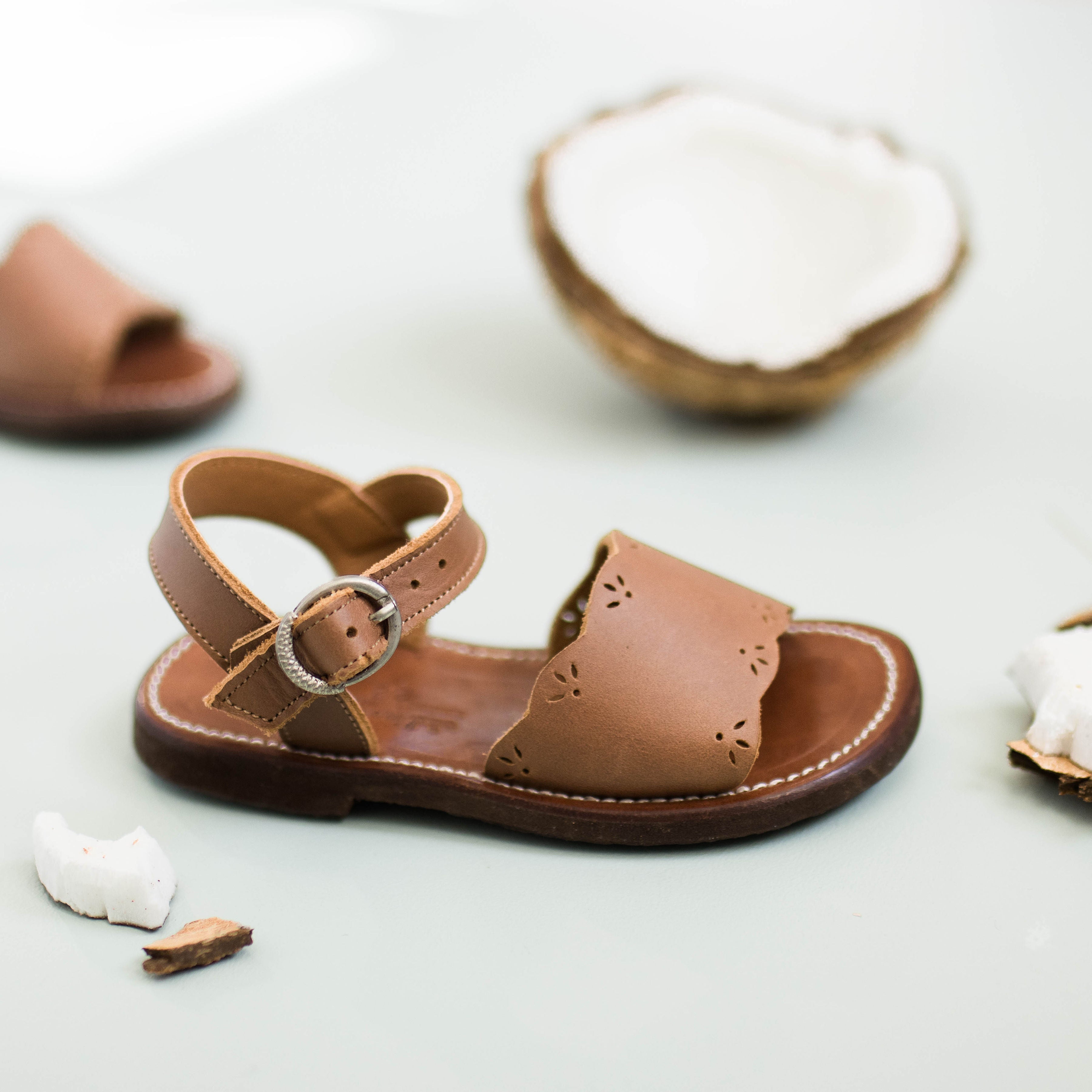 Bella Kids' Leather Sandals for Boys & Girls - Comfortable & Durable Summer Footwear - Perfect for Beach, Park, and Outdoor Play