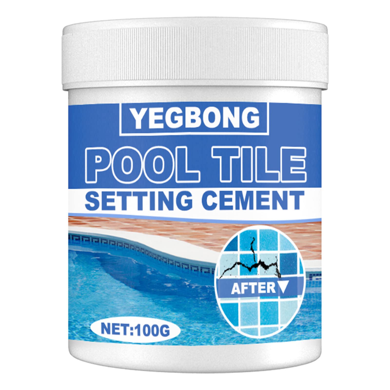 Pool Tile Repair Powder - Blue for Indoor & Outdoor Swimming Pools, Bathrooms, Patios