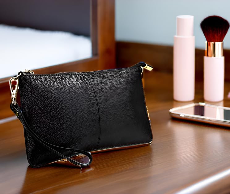 YALUXE Genuine Leather Crossbody Bag for Women - Phone Wallet Clutch for Daily Use