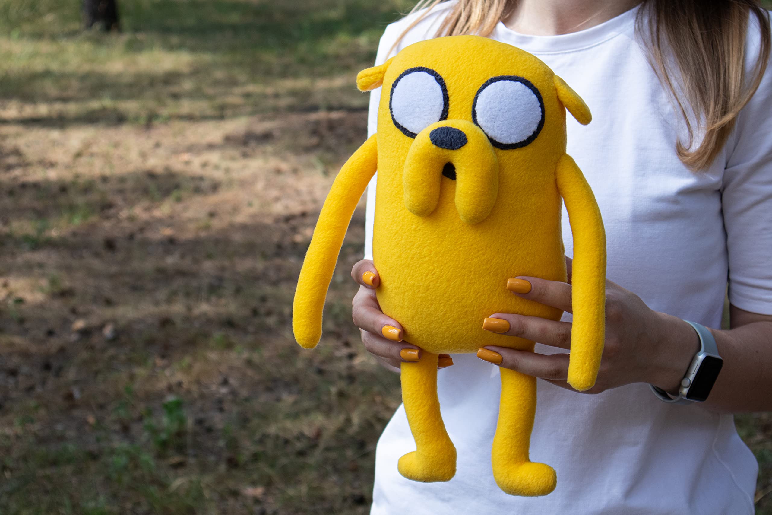Adventure Time Jake The Dog 12-inch Handmade Plush Toy - Perfect for Kids' Gifts, Cartoon Collectibles & Soft Cuddling
