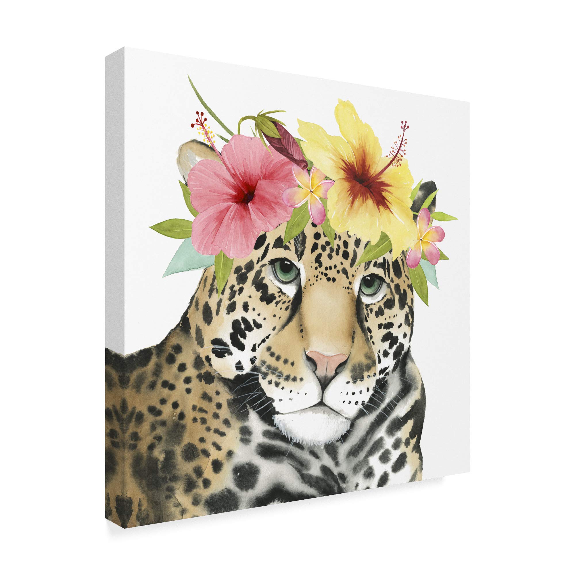 Grace Popp Tropical Halo VI Canvas Art Print - 18x18 Inches Wall Decor for Living Room, Bedroom & Office - Modern Tropical Landscape Painting