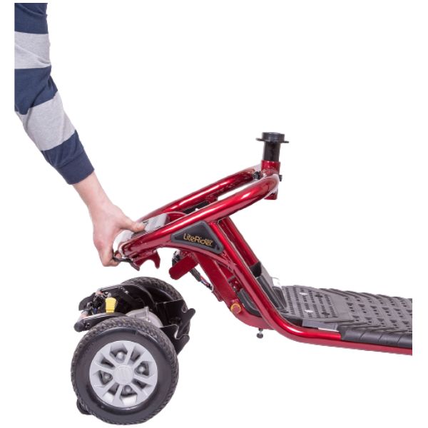 Golden Technologies LiteRider 4 Wheel Mobility Scooter GL141 - Lightweight Foldable Electric Scooter for Adults & Seniors - Indoor & Outdoor Use for Shopping, Travel, and Daily Mobility