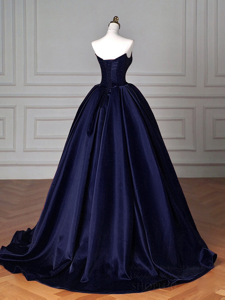 Elegant A-Line Off-Shoulder Satin Dark Blue Long Prom Dress - Formal Evening Gown for Homecoming, Wedding Guest & Special Occasions