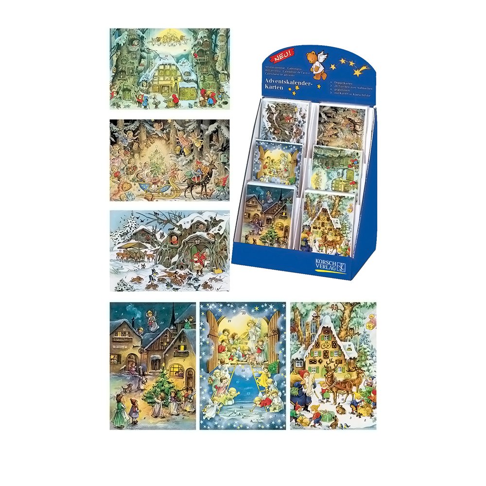 60-Piece Assorted Advent Cards Collection - 6