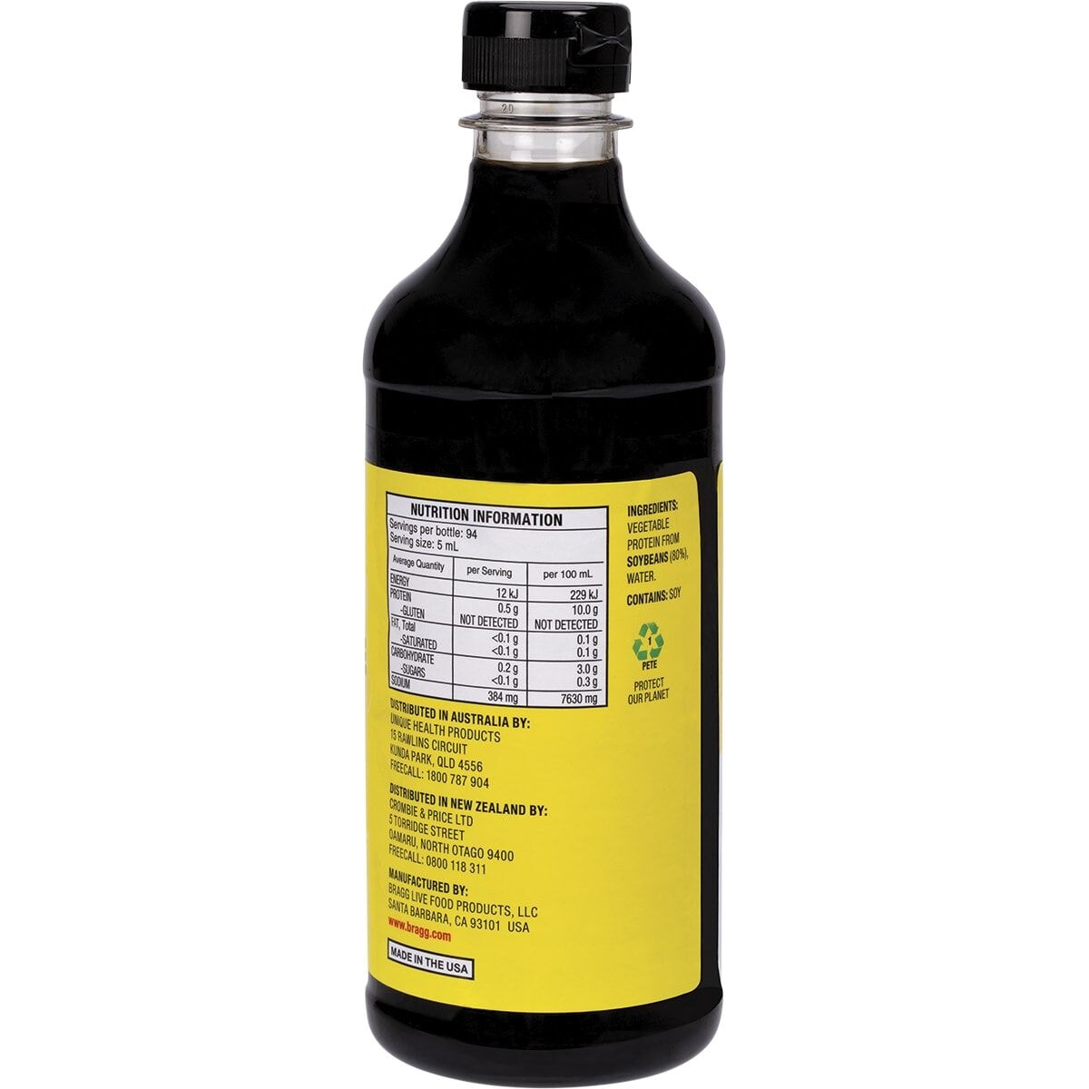 BRAGG Liquid Aminos All Purpose Seasoning - Gluten-Free Soy Sauce Alternative, Rich in Amino Acids, 16 fl oz - Perfect for Stir-Fries, Salads & Marinades
