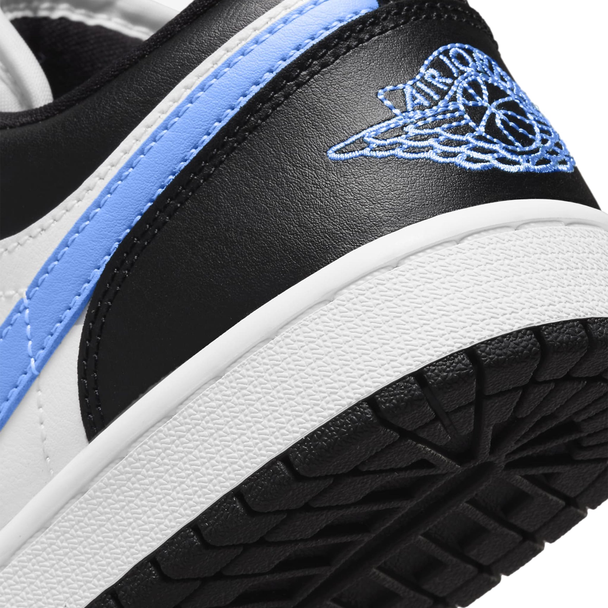 Air Jordan 1 Low Sneakers - Black, University Blue & White Women's Basketball Shoes for Casual Wear & Street Fashion