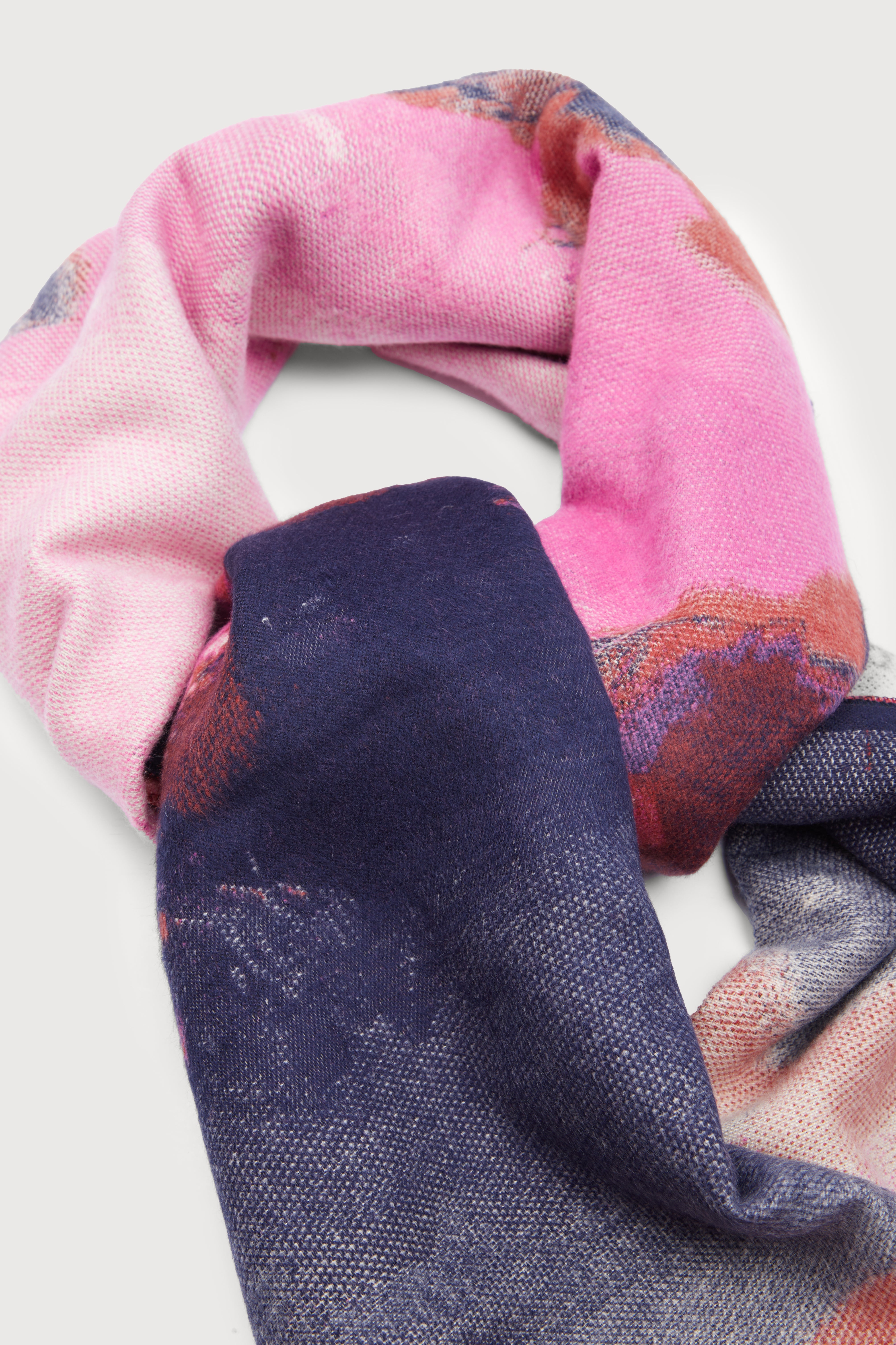 Stylish Multicolor Abstract Splatter Reversible Scarf - Lightweight Fashion Accessory for Women, Perfect for Fall/Winter Outfits & Holiday Gifts