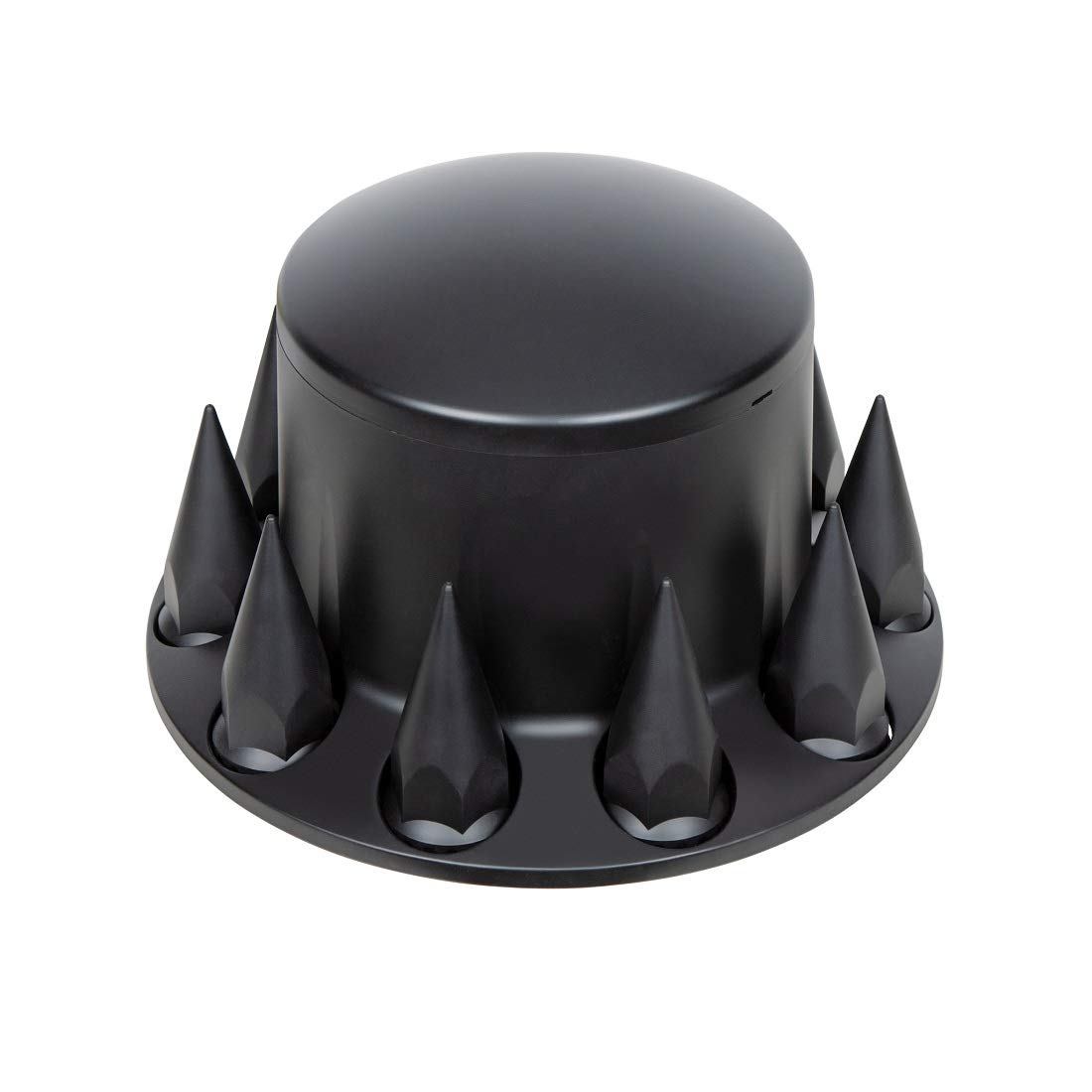 (2 Pack) Matte Black Dome Rear Axle Cover with 33mm Spike Thread-on Nut Cover - Semi Truck Motorcycle Accessories for Harley Davidson, Honda, Yamaha - Enhance Bike Style & Protection for Cruisers, Choppers, Touring Bikes
