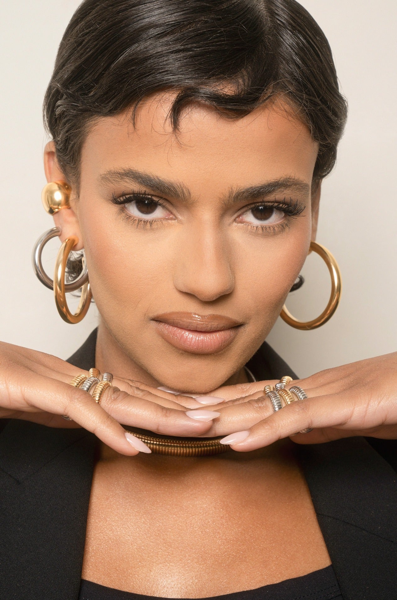Classic Medium Thick Hoop Earrings for Women - Elegant Everyday Wear & Special Occasions