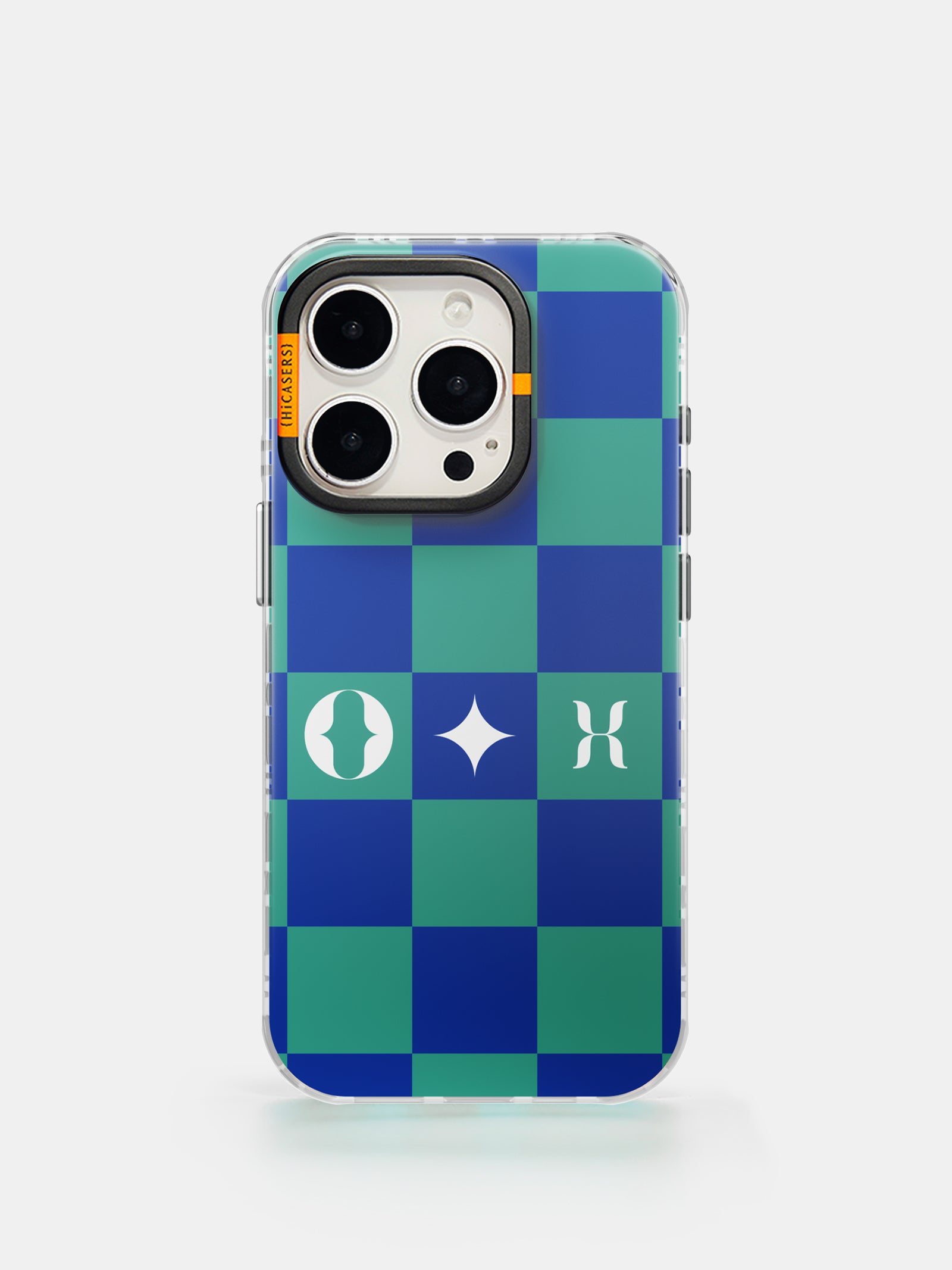 Classic Checker Case in Green & Navy - Durable Travel Luggage for Business Trips & Weekend Getaways