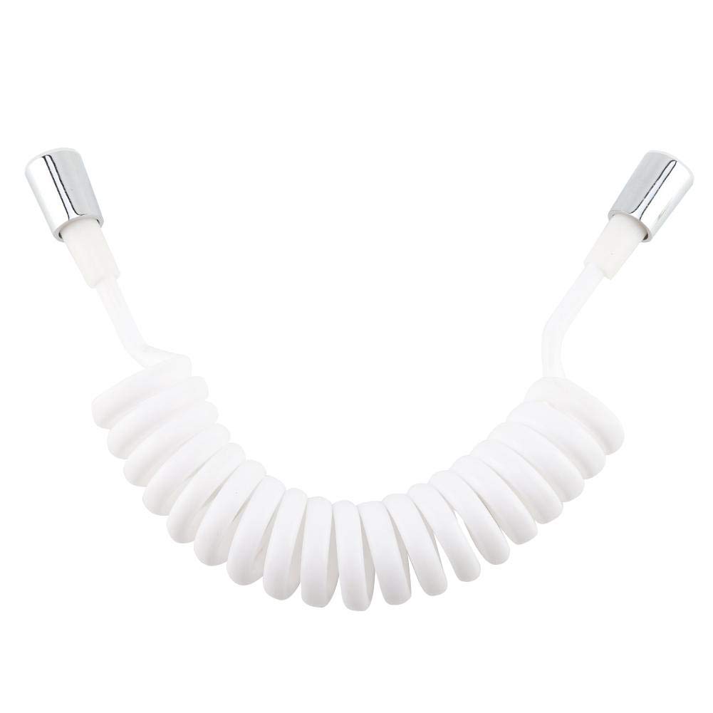 Flexible ABS Spring Shower Hose - Durable White Bathroom Sprayer for Toilet Bidet & Water Plumbing | Perfect for Bathroom Renovation & Handheld Shower Replacement