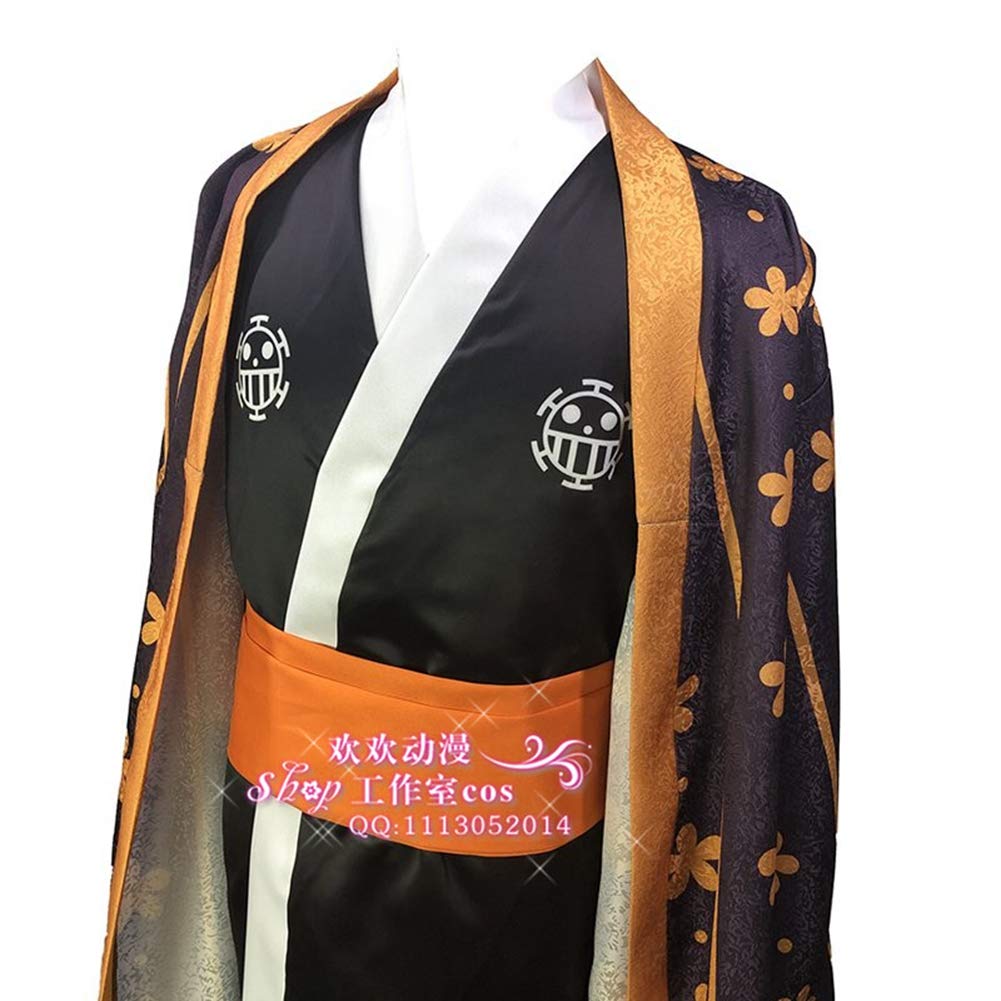 Premium Trafalgar Law Anime Cosplay Costume - Halloween Party, Convention & Festival Outfit - Luxury Kimono Bathrobe for Anime Fans & Collectors