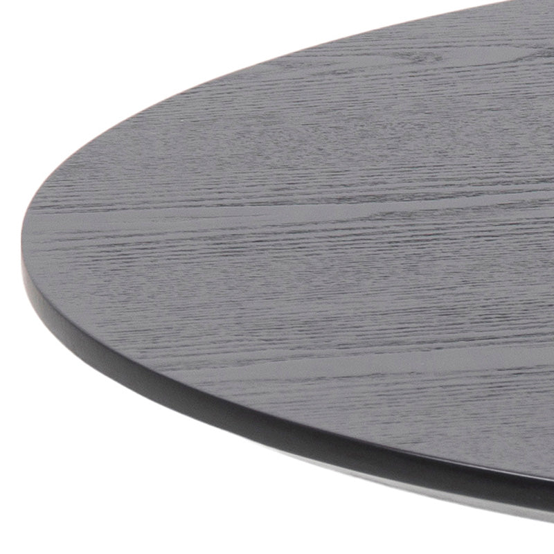 TITAN 70cm Round Coffee Table Black - Modern Living Room Centerpiece for Home Decor & Entertainment
