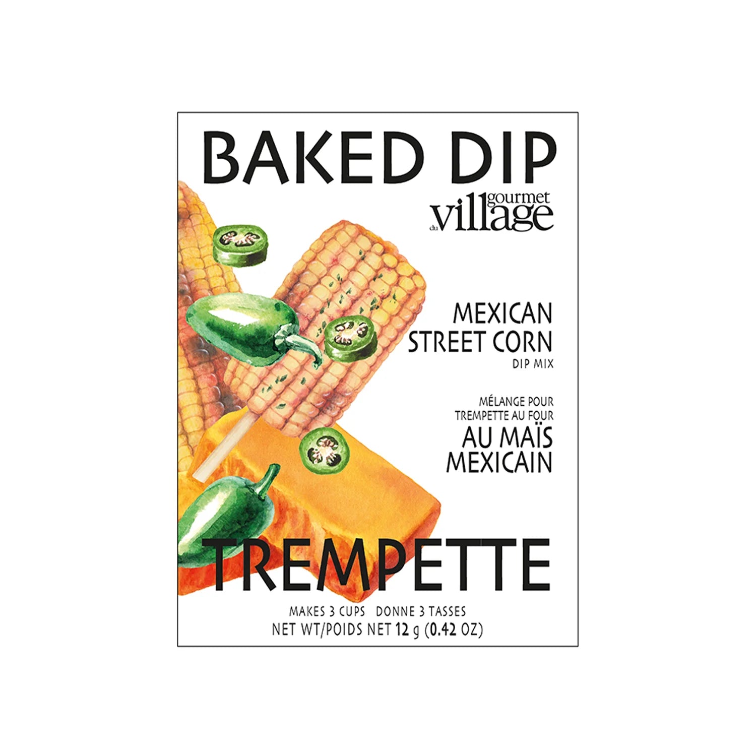 Gourmet Du Village Mexican Street Corn Dip Mix - Authentic Flavor for Parties, Snacks & Game Day | Easy to Prepare | Gluten-Free & Delicious
