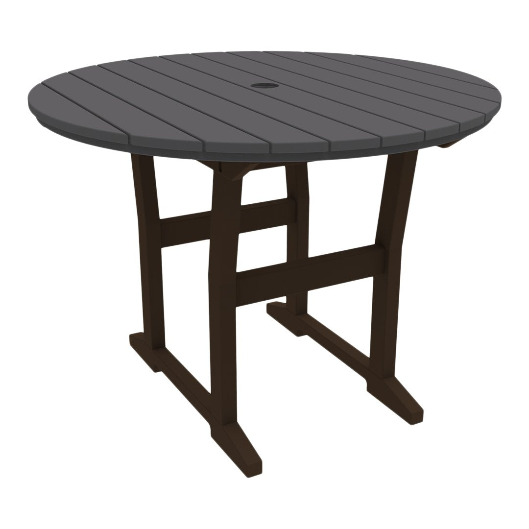 Coastline Cafe Round Dining Table - 36 Inch Modern Kitchen Table for Small Spaces, Breakfast Nook & Apartment - Perfect for Coffee Shops, Restaurants & Home Decor