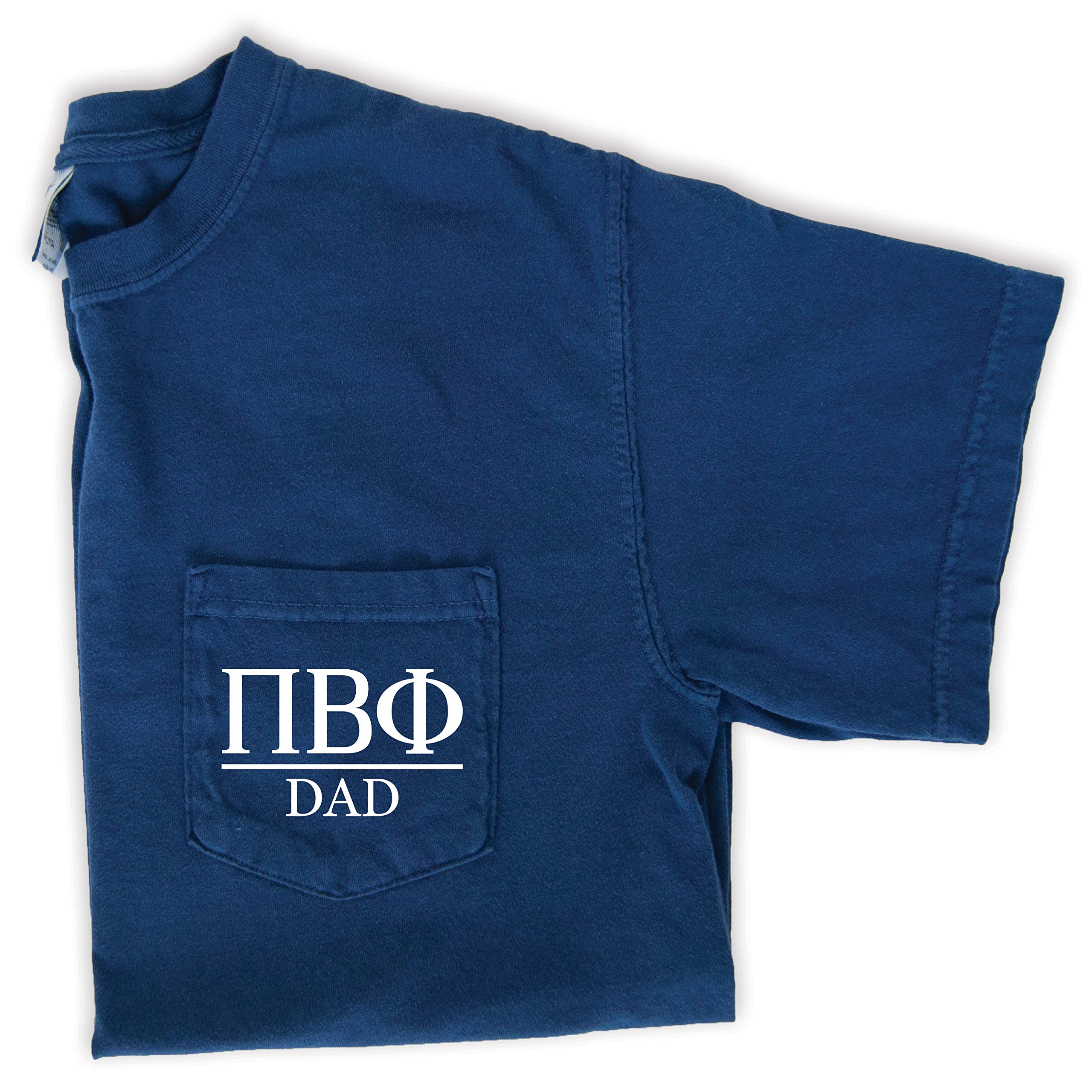Pi Beta Phi Dad T-Shirt - Sorority Comfort Colors Pocket Tee for Greek Life, College Events & Father's Day Gifts