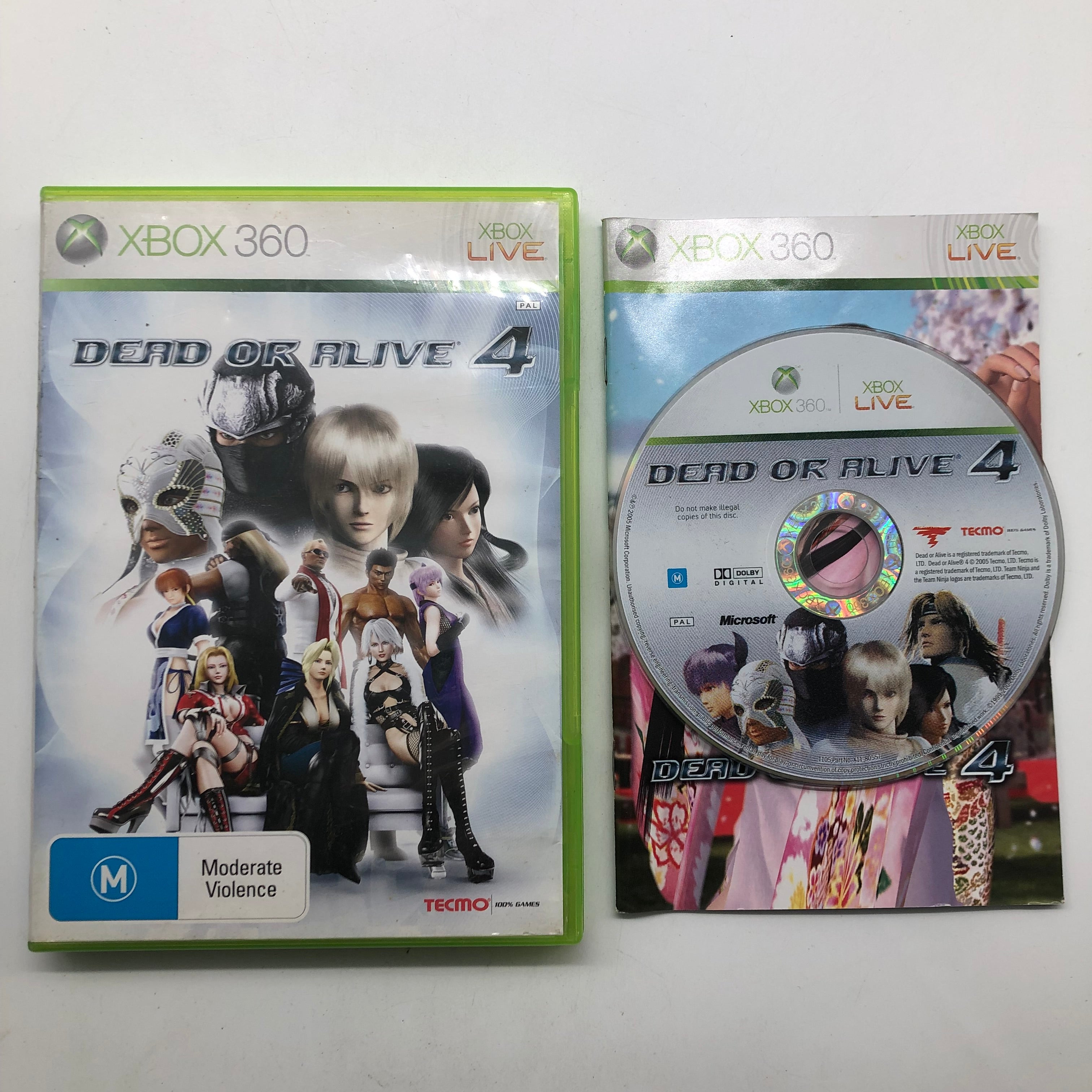 Dead or Alive 4 - Xbox 360 Fighting Game with Original Manual (PAL Version) | Intense Martial Arts Combat for Multiplayer Battles & Tournament Play