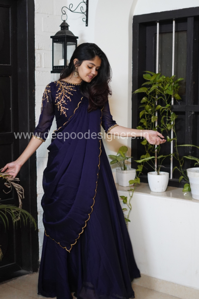DD378 Sri Designer Wear Anarkali - Elegant Indian Party Dress for Women | Perfect for Weddings, Festivals & Special Occasions