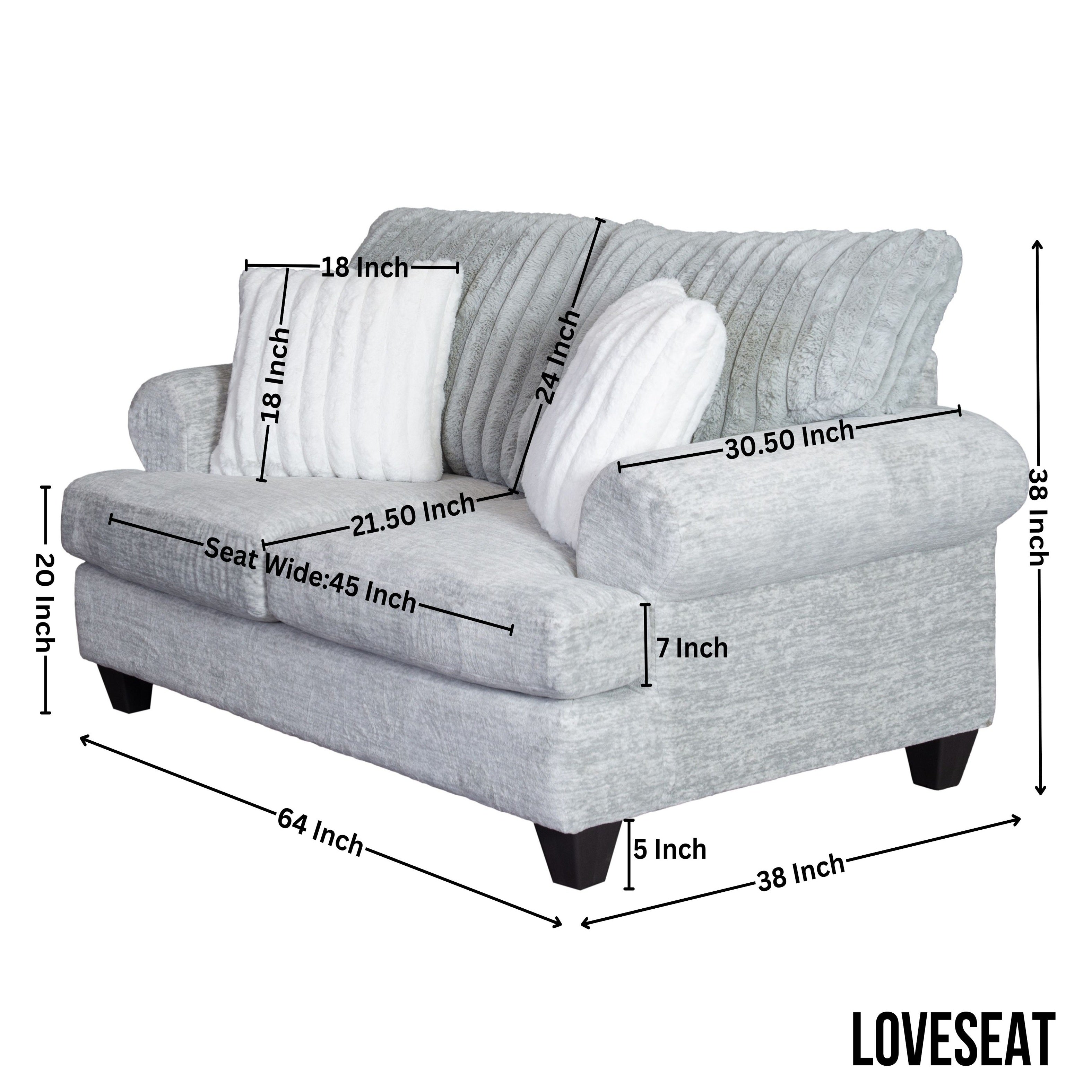 Oasis Transitional Stationary Loveseat in Galactic Oyster - Modern Small Sofa for Living Room, Apartment & Office - Perfect for Relaxing, Entertaining & Small Spaces