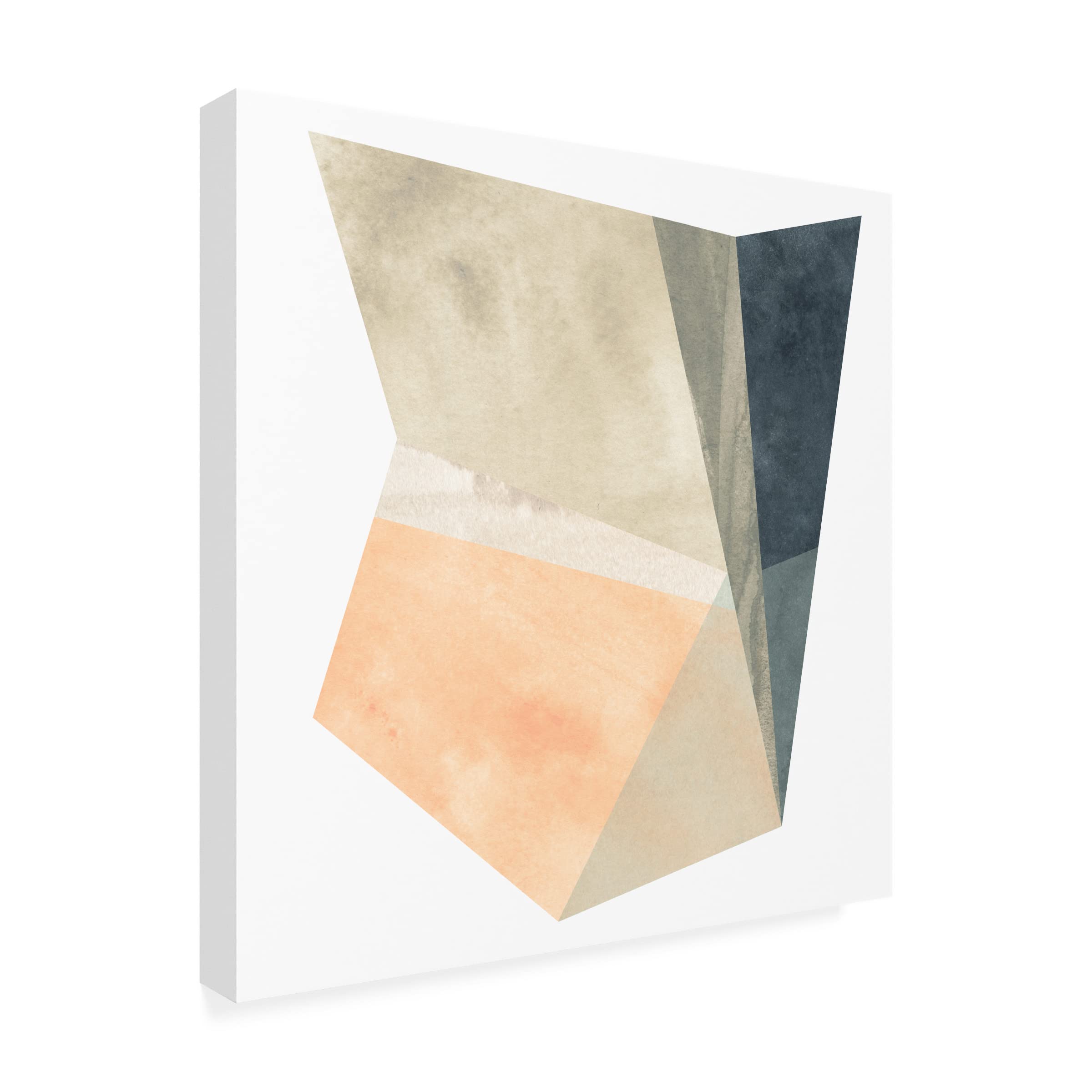 Trademark Fine Art 'Marble Origami IV' Abstract Canvas Wall Art by June Erica Vess - Modern Home Decor for Living Room, Bedroom & Office