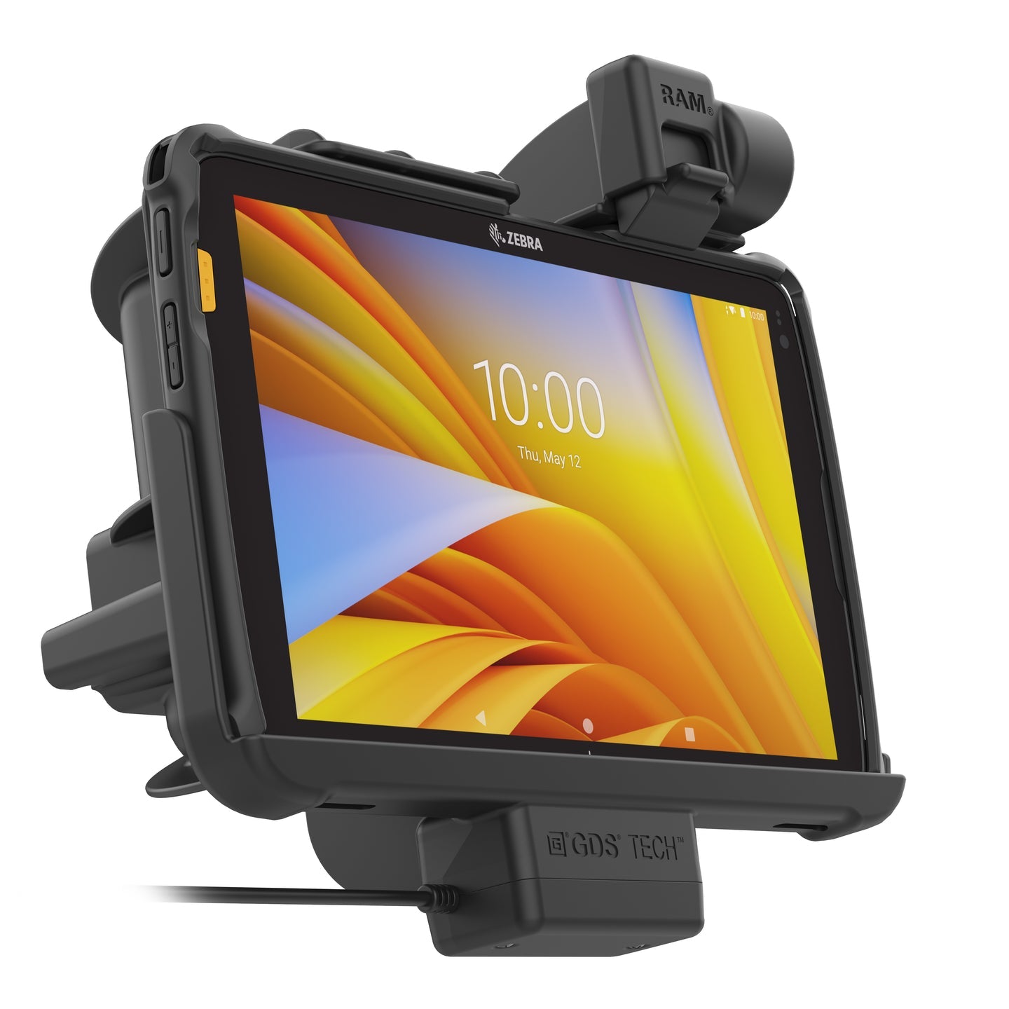 RAM® Tough Dock™ Locking Mount for Zebra ET4x 10 Tablet (RAM HOL ZE21PKLU) - Secure Charging Station for Retail, Warehouse & Industrial Use