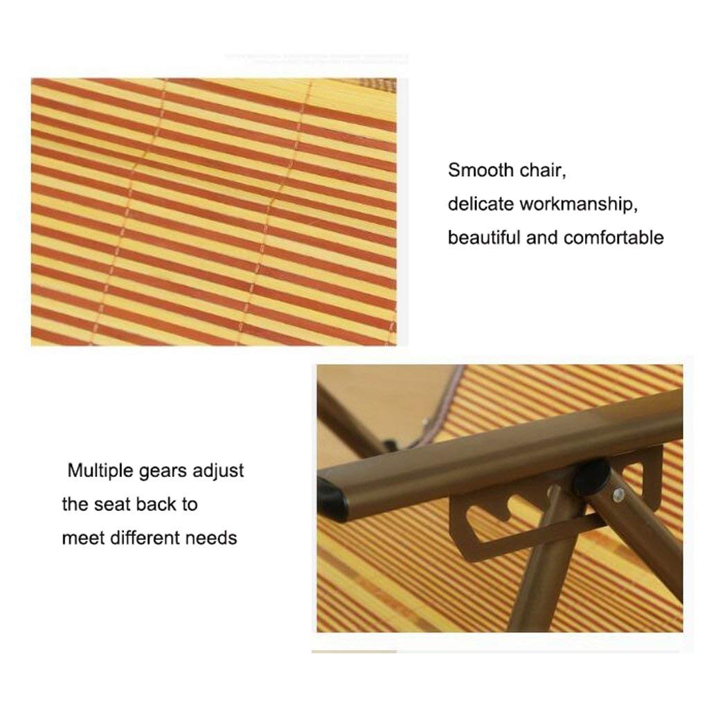 Breathable Bamboo Lounge Chair - Foldable & Comfortable for Office Nap, Outdoor Relaxation, Balcony Lounging - Perfect for Lunch Breaks, Sunbathing, and Leisure Time