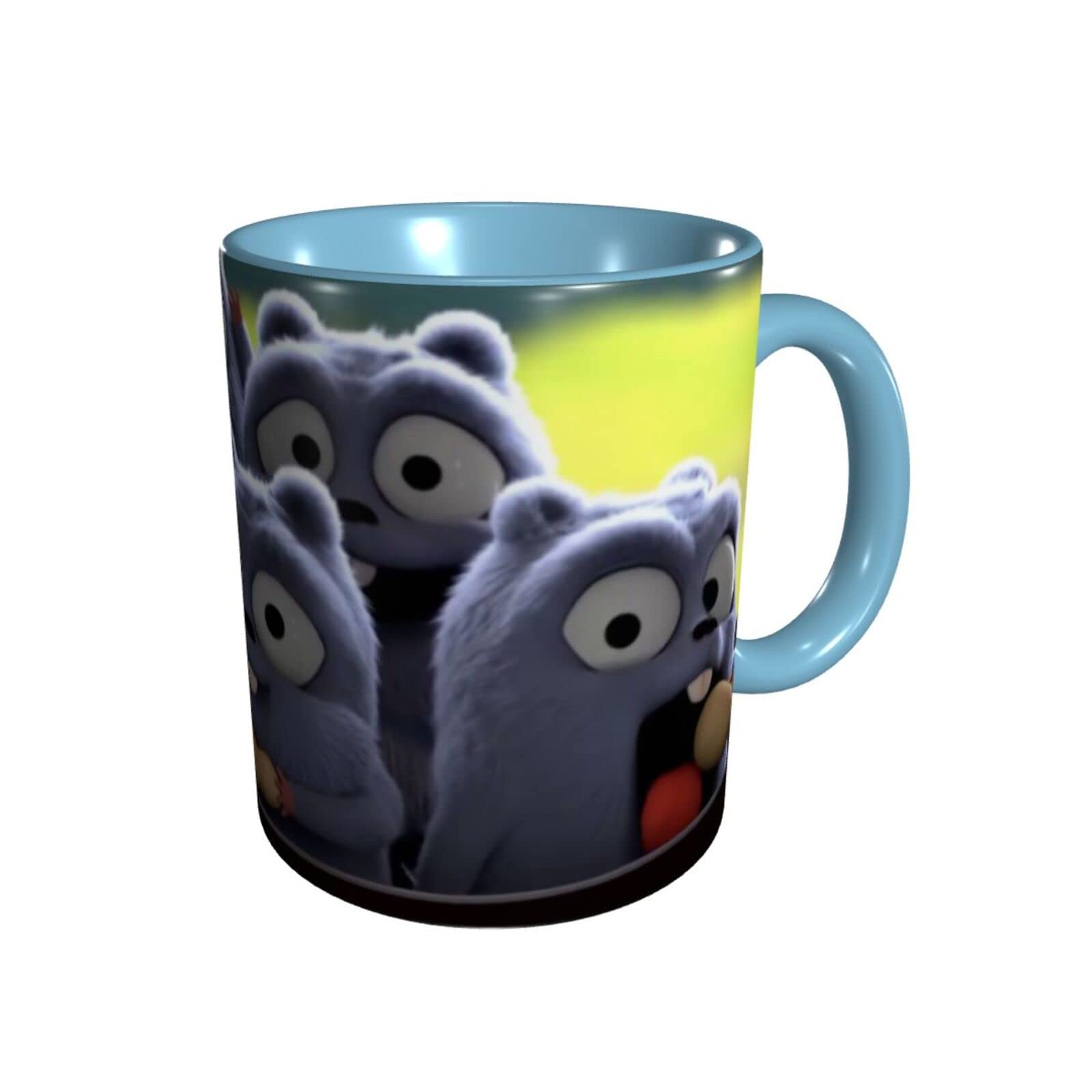 Grizzly and The Lemmings Ceramic Coffee Mug - 15oz Multipurpose Cup for Coffee, Tea, Milk & Soup (Blue) - Perfect for Home, Office & Gifts