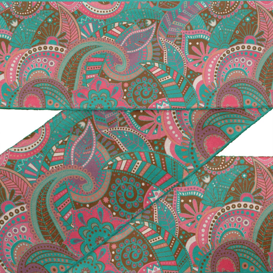 Brown Leaves & Floral Velvet Ribbon Trim - 9 Yards x 3 Inches Wide Decorative Lace for Sewing, Crafts, DIY Accessories | Perfect for Gift Wrapping, Scrapbooking, Home Decor & Fashion Projects
