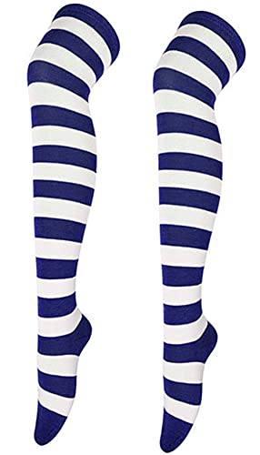 Striped/Dark Blue&white