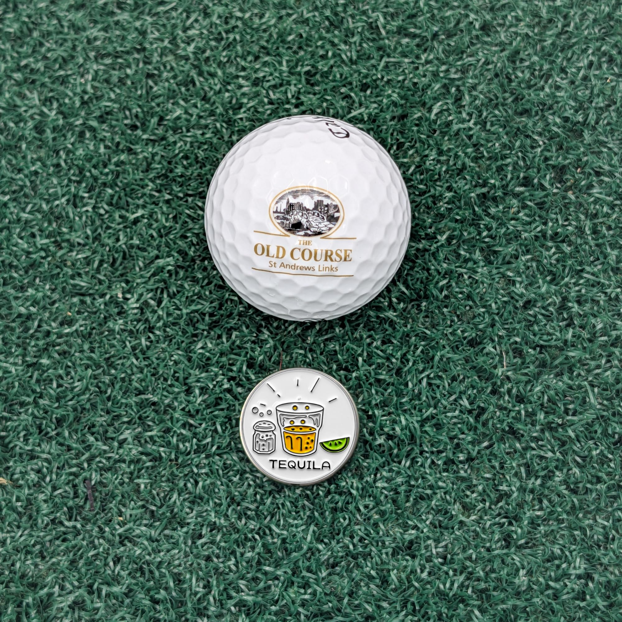 Premium Magnetic Golf Ball Marker & Hat Clip - Tequila Design Golf Accessories for Men, Women & Kids - Perfect Golf Gifts for Players & Enthusiasts - Great for Courses, Tournaments & Casual Play