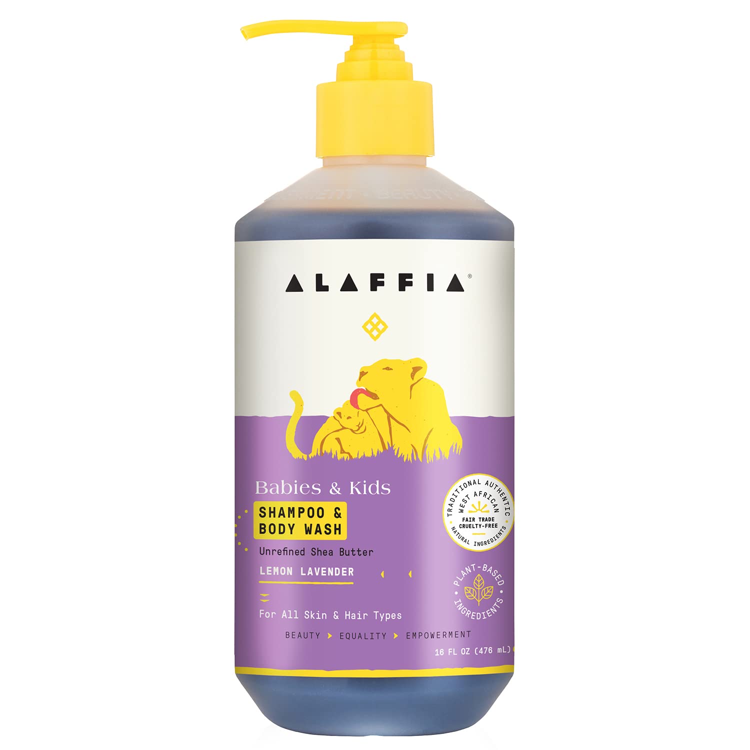 **Alaffia Gentle Baby & Kids Shampoo & Body Wash with Shea Butter, Neem & Coconut Oil – Fair Trade, Lemon Lavender Scent – Softens Hair & Skin – Perfect for Bath Time & Sensitive Skin Care**