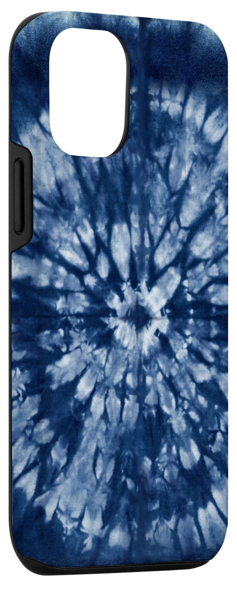 iPhone 12/12 Pro Case - Indigo Bohemian Denim Blue & White Batik Tie Dye Design - Stylish Protective Cover for Everyday Use, Travel & Boho Fashion Lovers