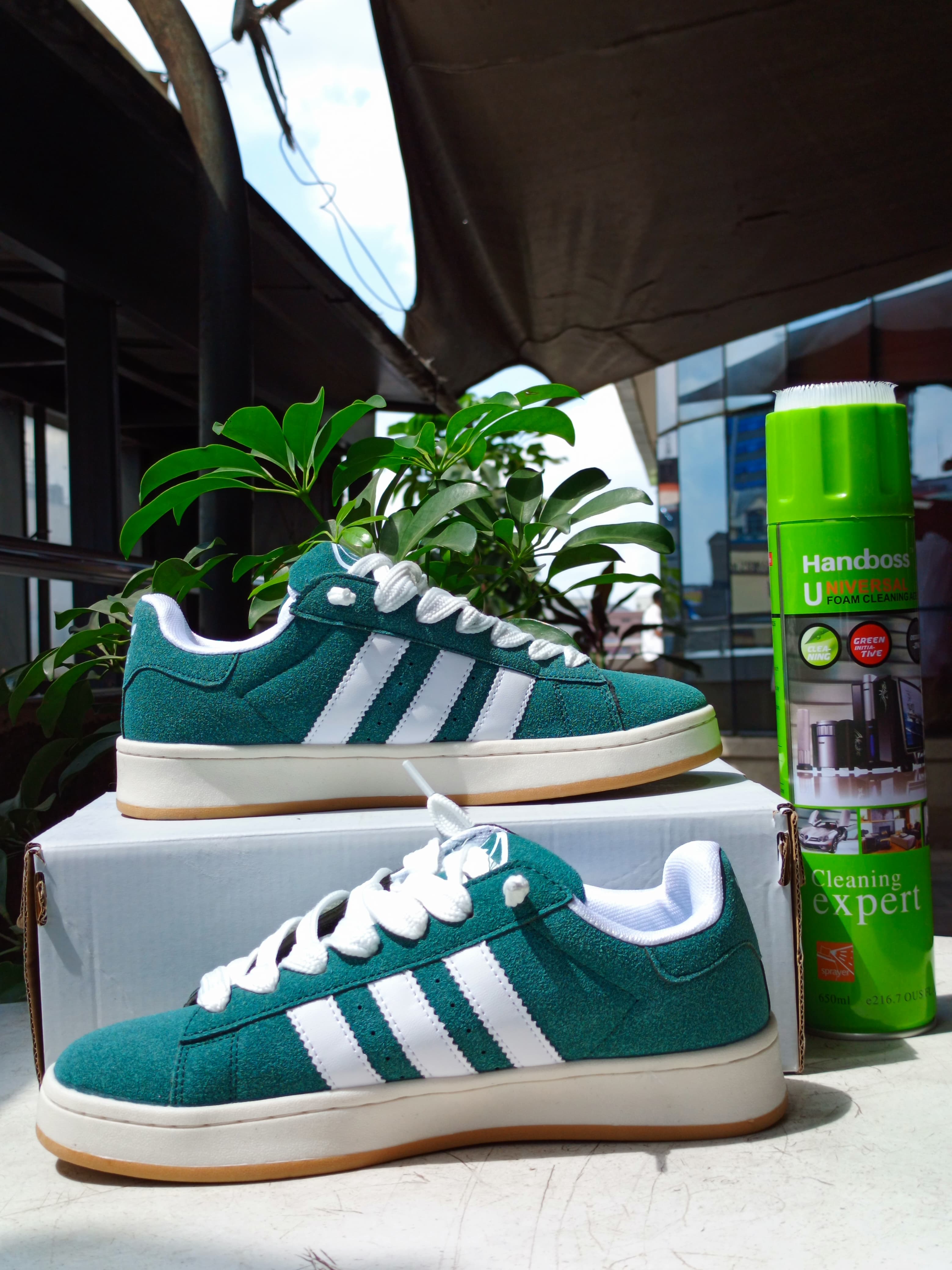 Adidas Campus Sneakers - Green & White Classic Shoes for Men & Women | Casual Wear, Street Style & Everyday Comfort