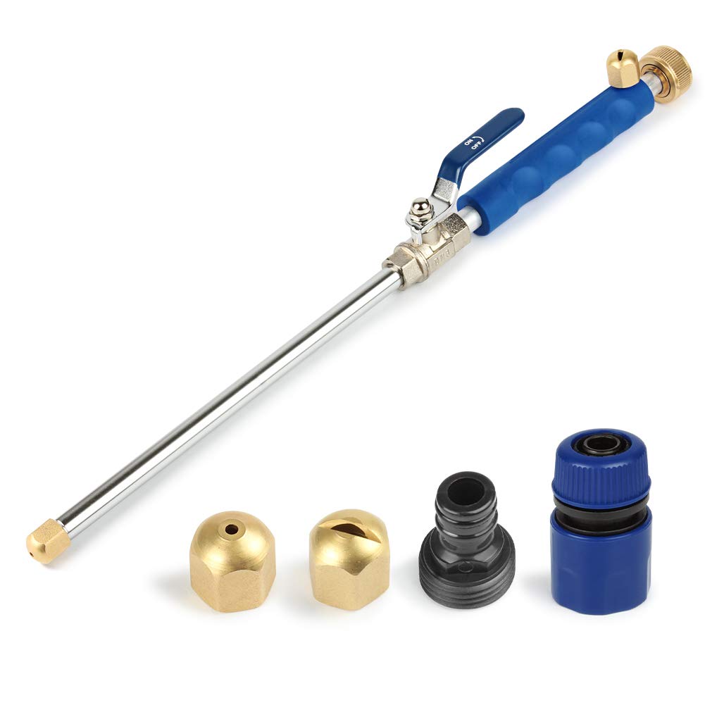 Hydro Jet High Pressure Power Washer Nozzle - Heavy Duty Pressure Washer Gun with Garden Hose Connector for Car, Window & Outdoor Cleaning (Jet + Fan Spray Modes) | Perfect for Driveway, Patio, Deck & Vehicle Washing