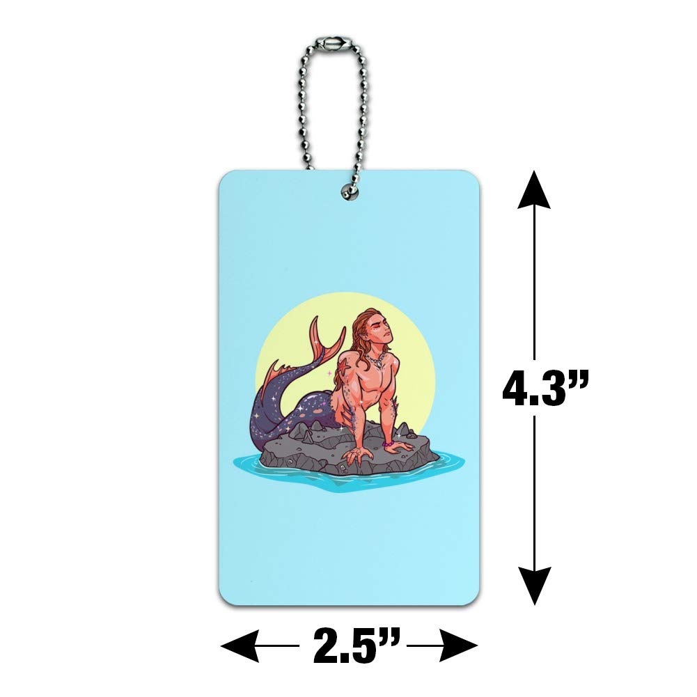 Mermaid & Merman Luggage Tag - Unique Suitcase ID Tag for Carry-On Bags - Perfect for Travel, Beach Vacations & Themed Parties