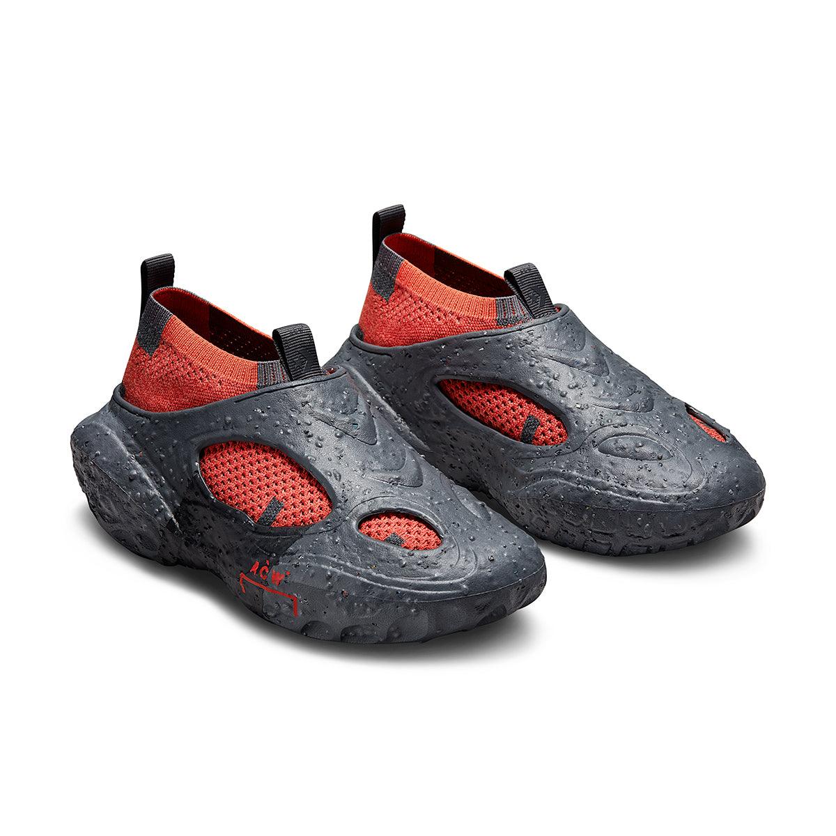 ACW* Sponge Crater CX Sneakers - Dark Grey & Tangerine Tango Colorway | Men's Streetwear Fashion Shoes for Urban Style & Casual Wear