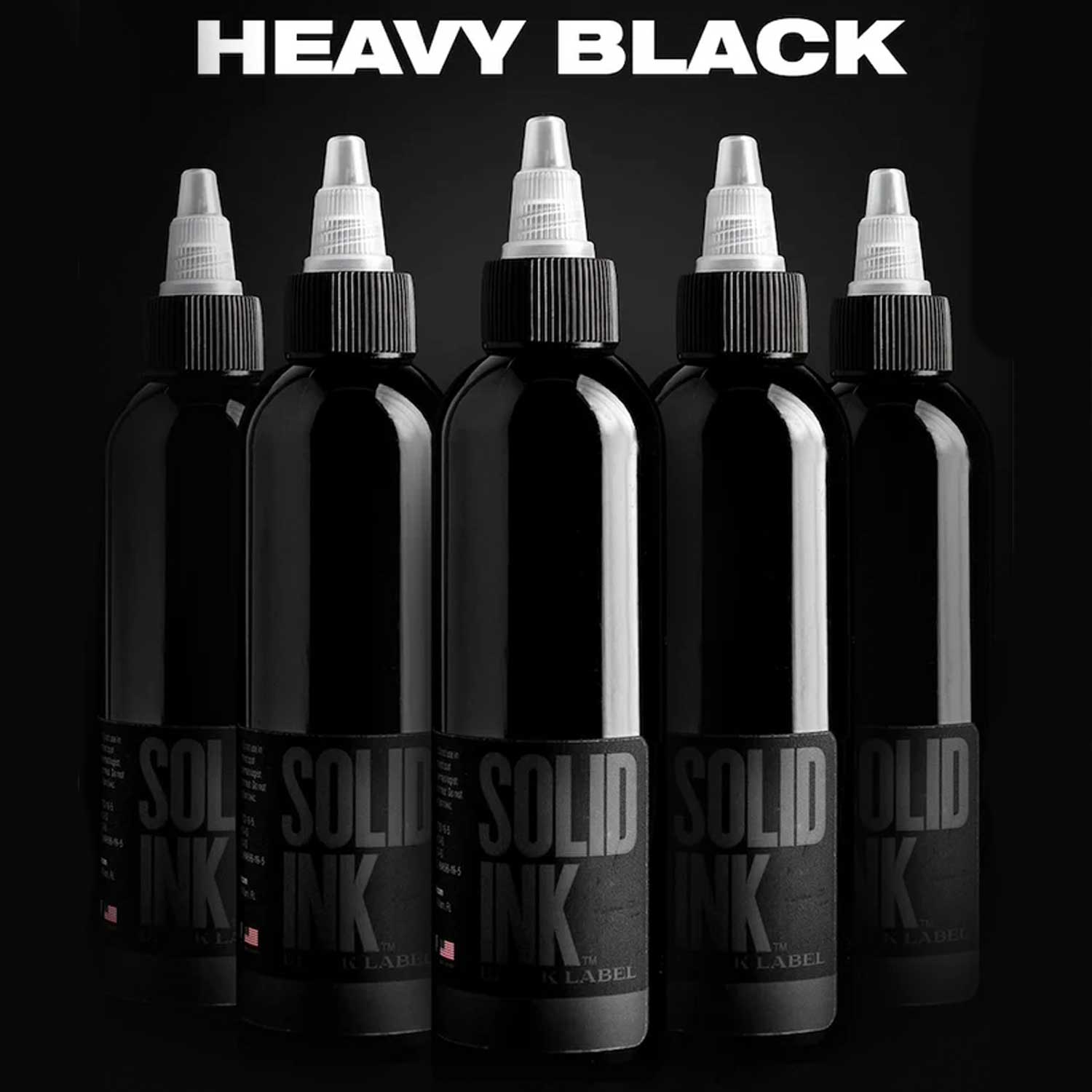 Black Label Heavy Black Solid Ink - Premium Quality for Professional Tattoos, Calligraphy & Art Projects