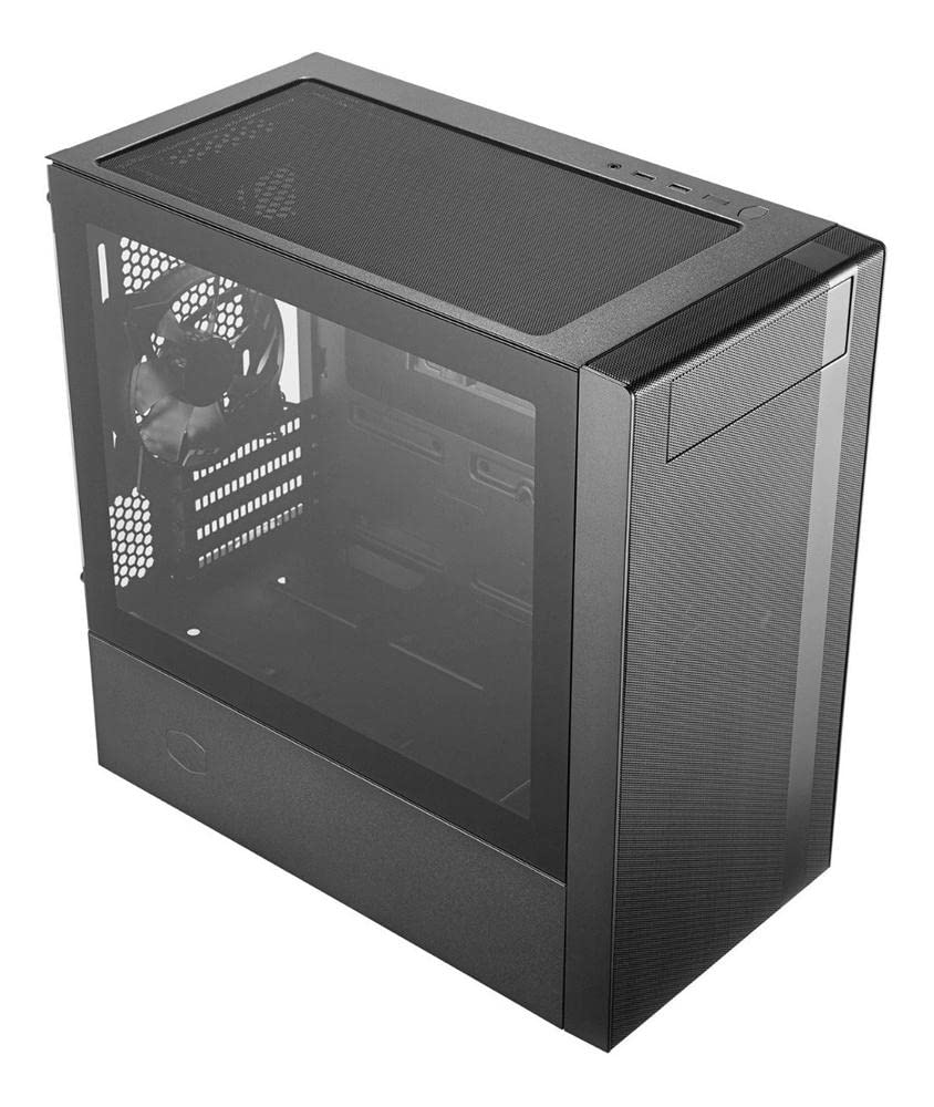 Cooler Master MasterBox NR400 Micro-ATX PC Case - Mesh Front Panel for Optimal Airflow, Minimalist Design, Tempered Glass Side Panel, Single Headset Jack - Perfect for Gaming Rigs & Compact Workstations