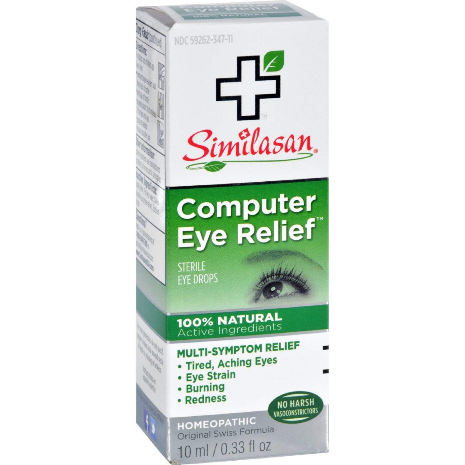 Similasan Computer Eye Relief Drops - 0.33 fl oz for Dry, Irritated Eyes - Perfect for Office Workers & Gamers