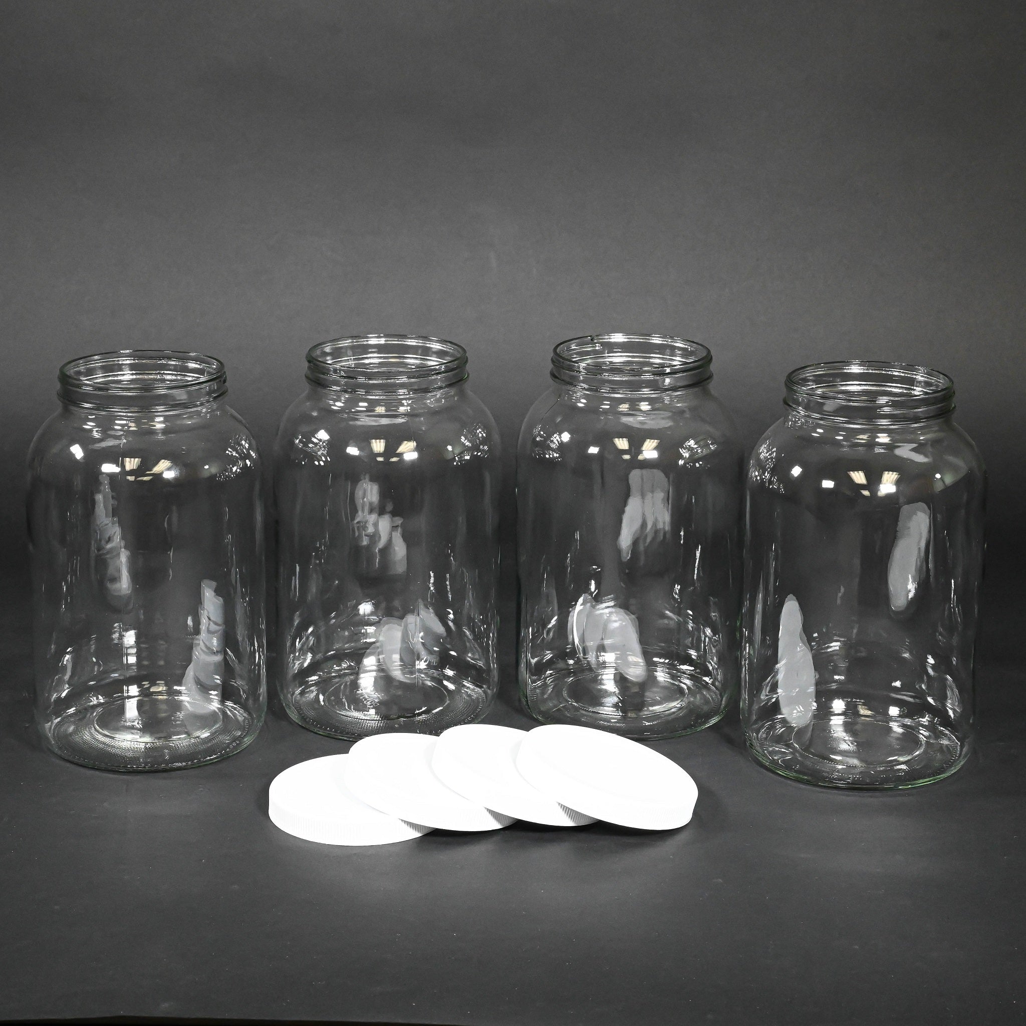 4 Pack 1 Gallon Glass Bottles with Airtight Lids - Perfect for Home Brewing, Juice Storage & DIY Projects