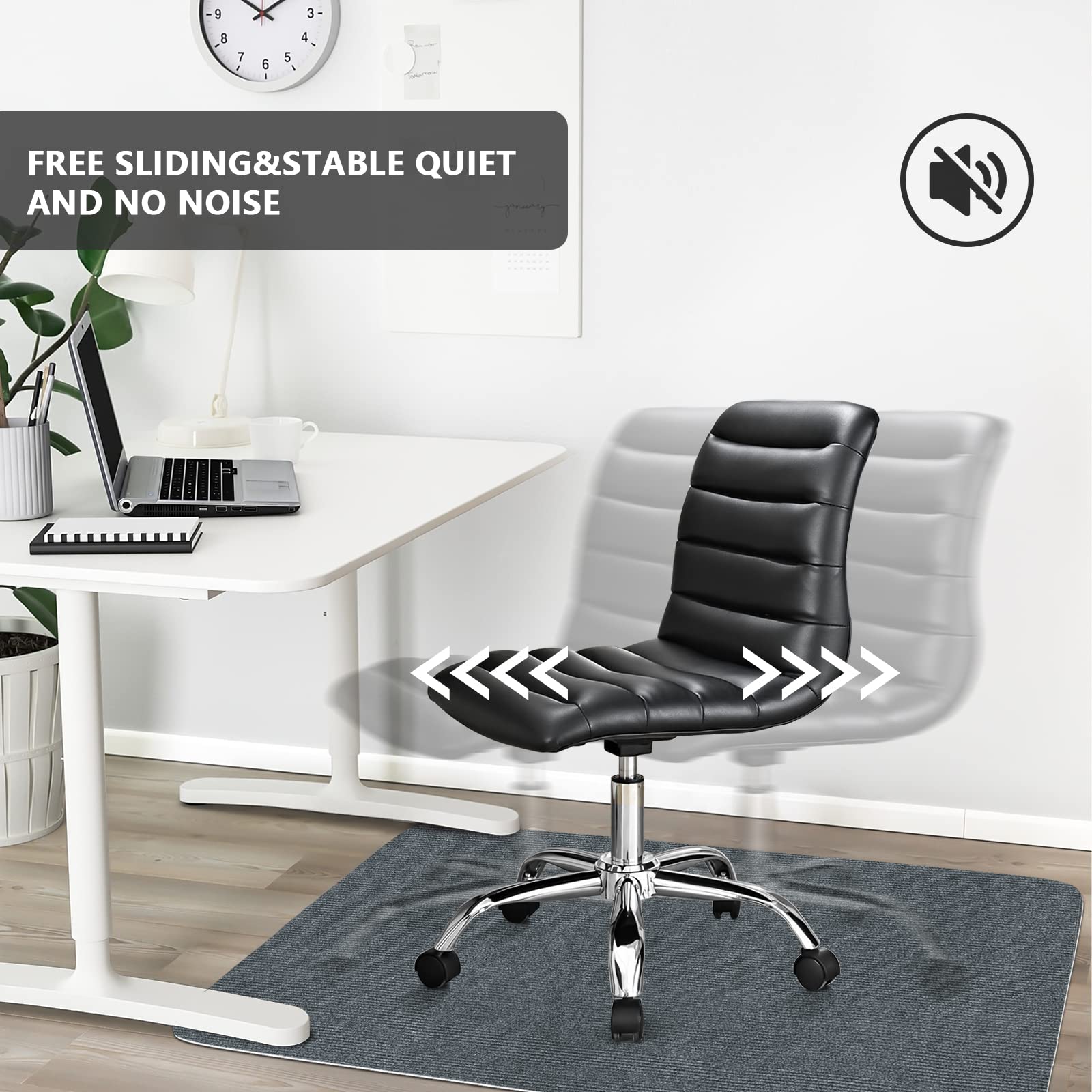 Non-Slip Office Chair Mat for Carpet - Heavy Duty Desk Floor Protector for Hardwood & Carpeted Floors | Perfect for Home Office, Gaming Setup & Workspace Protection